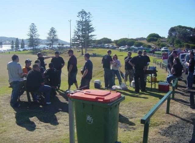 Custom minitrucks gathered at Terrigal Haven during the 2004 Central Coast cruise NSW